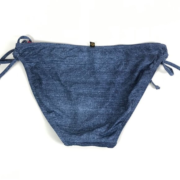 Aqua Blue Braid & Fringe Bikini Bottom Size Medium NWOT - Picture 2 of 8